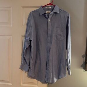Cooper and Stewart Light Blue Long-Sleeve Dress Shirt with Chest Pocket